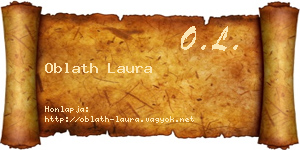 Oblath Laura névjegykártya